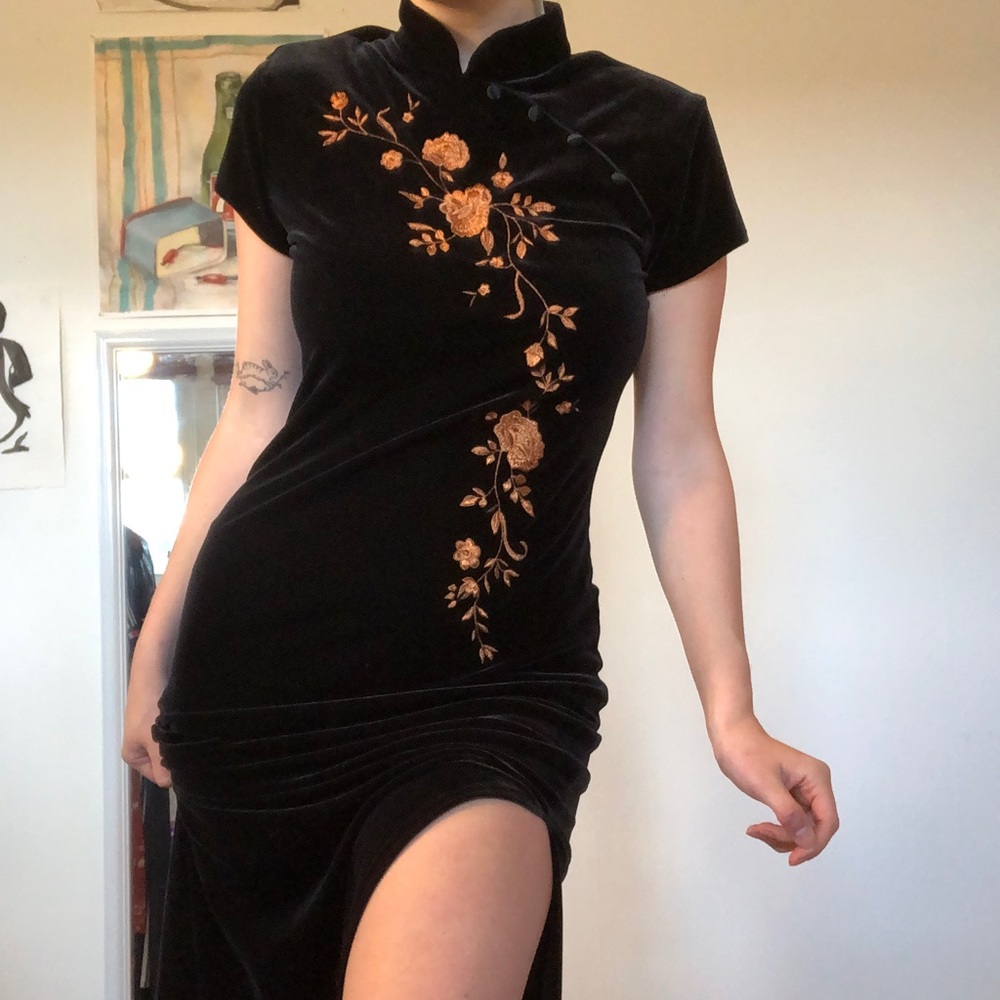 Vintage 1990 Asian inspired dress
